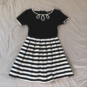 Dear Creatures Farro Dress in Black/White